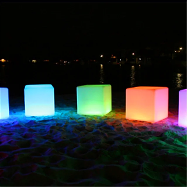 
LED flowers light glowing led cube set portable Light Cube Seat 