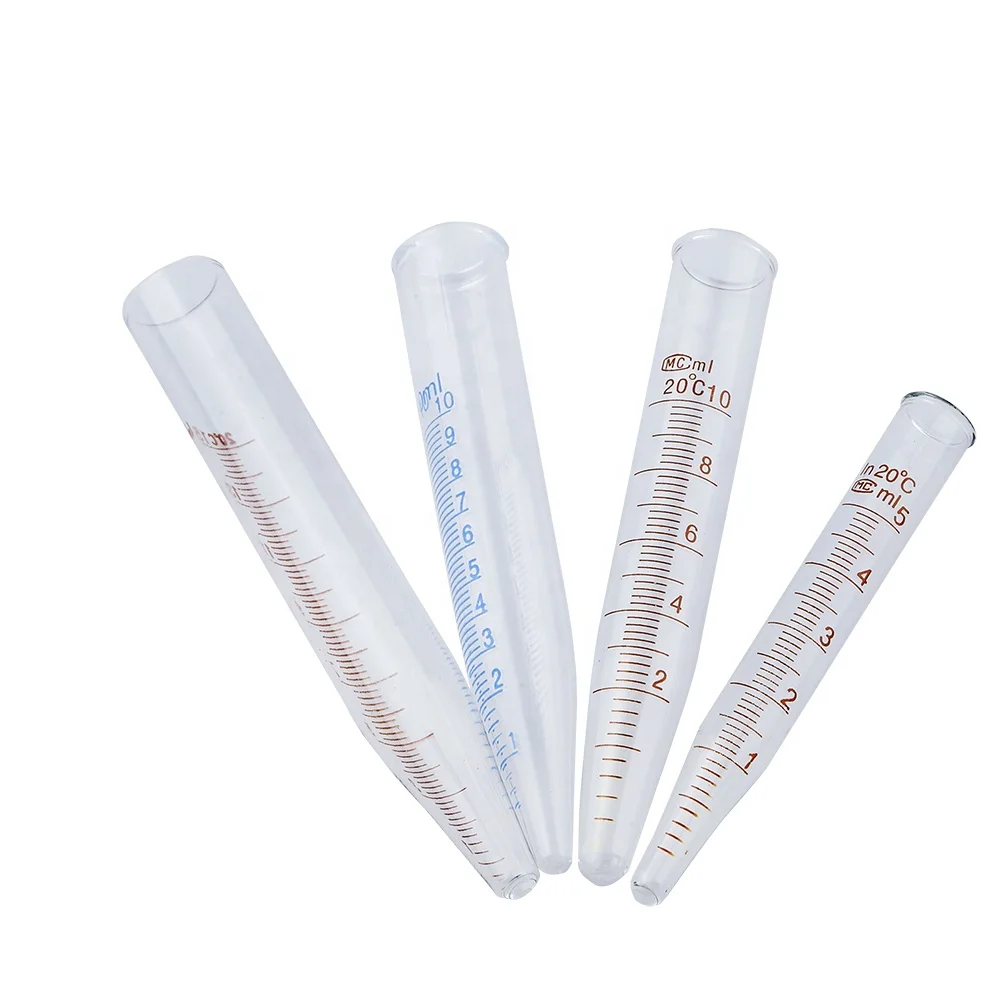 Conical Glass Centrifuge Tube 10ml 15ml with or without graduation