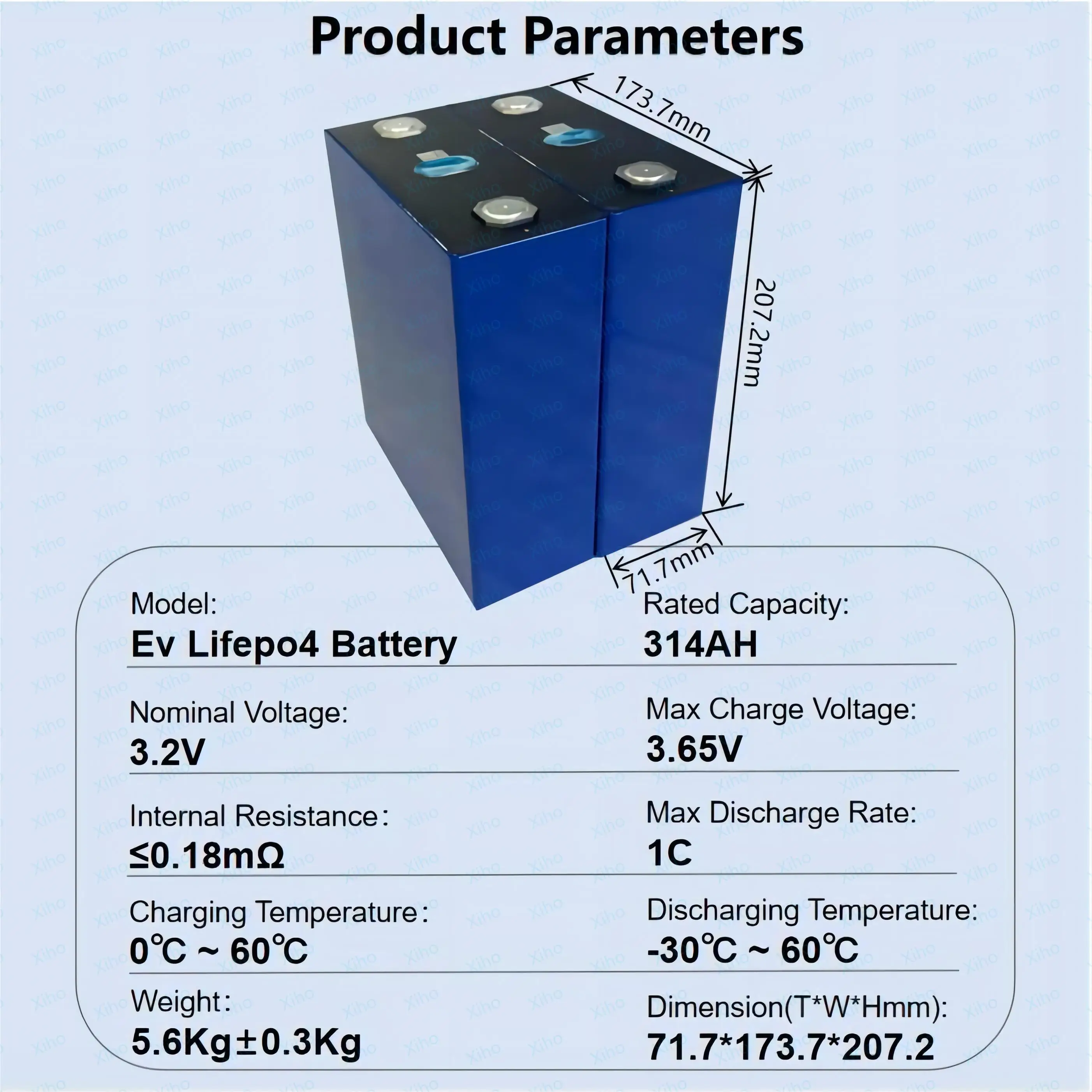 Xiho Ukraine EU Stock Ev e 330AH 320AH 280Ah LF280K 3 2 V Lifepo4 батарейные элементы 12V 24V 48V 100Ah 200Ah призматический элемент