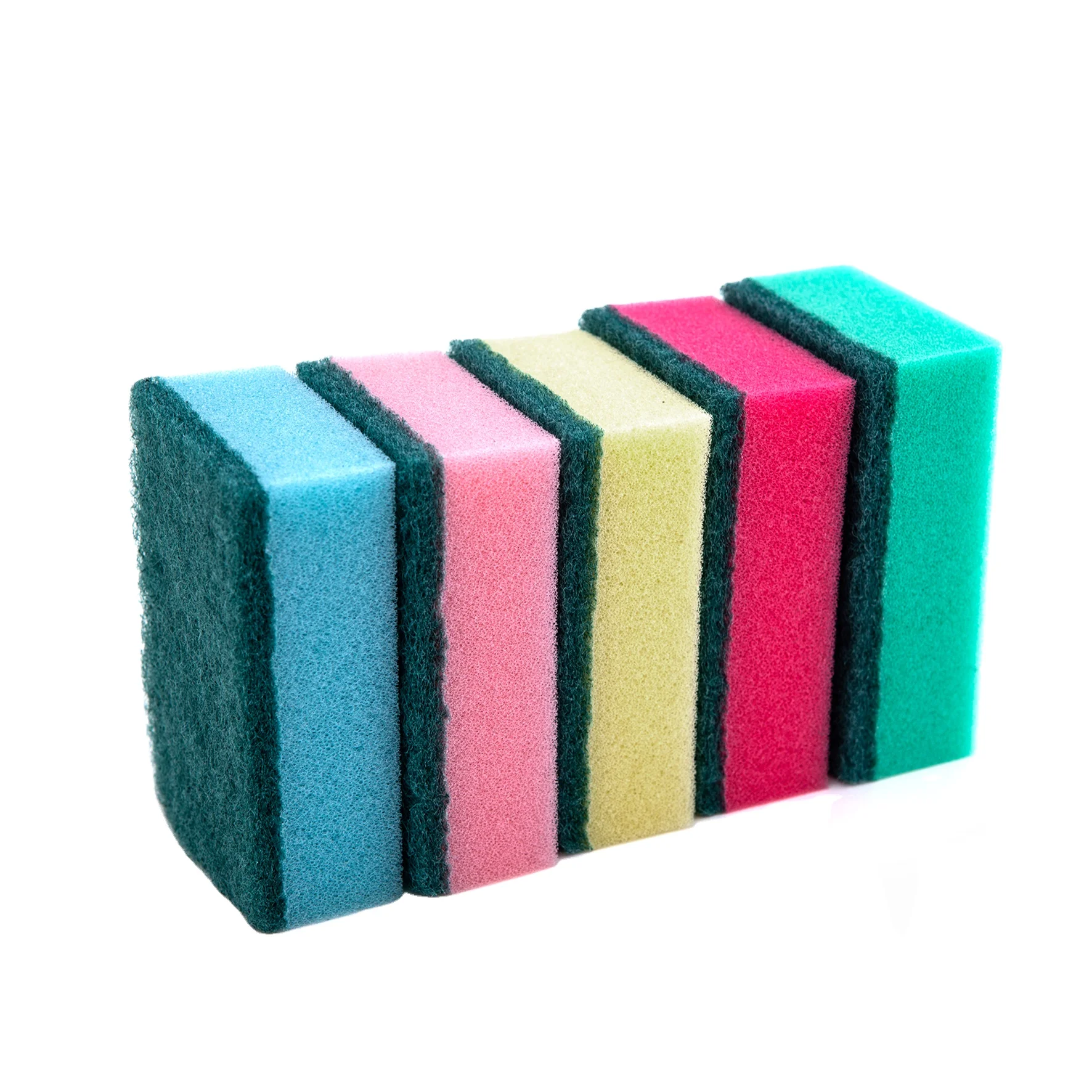 DH-A1-11 Eco friendly kitchen dish scouring pad scrubber cleaning sponge with polyester
