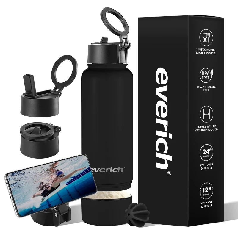Stainless Steel Water Bottle with Magnetic holder compatible with for iPhone Double Wall Insulated Sport magsafe water bottle