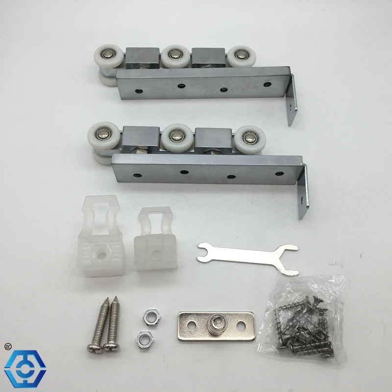 Track Roller Barn Door Track System Door Accessories Hanging 6 Wheels Sliding Track Roller