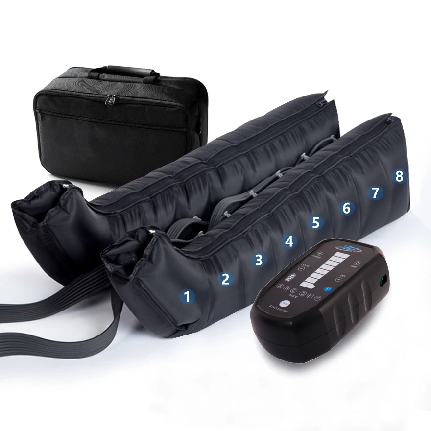 2024 wireless 6 8 12 chambers recovery pump boots massager muscular custom logo sport leg air compression recovery boots