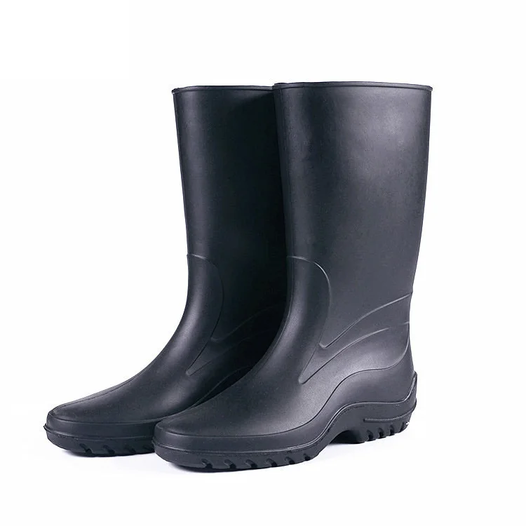comfortable short waterproof medium tube chemical resistant farmer industrial rain boot gumboots
