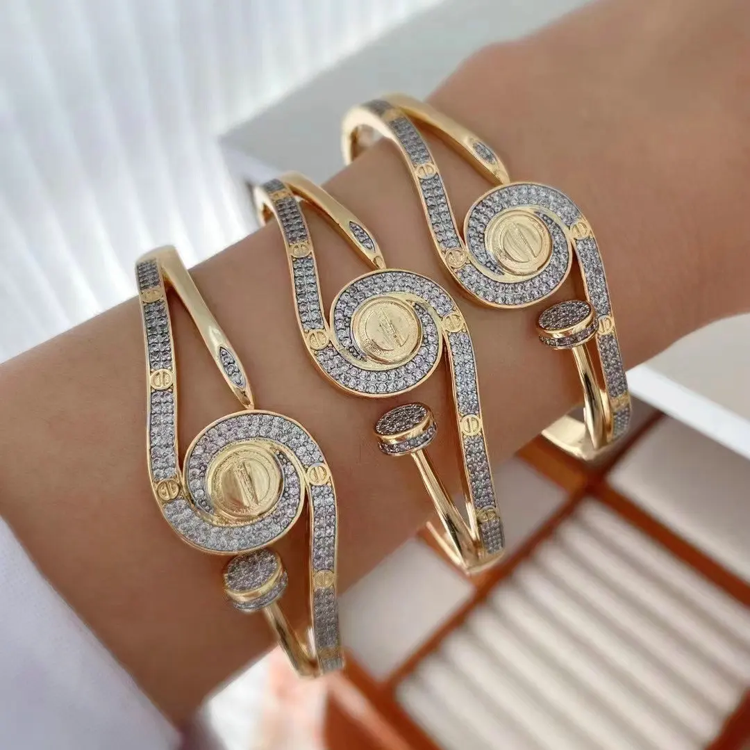 current winning products daily wear gold bangles designs bulk wholesale copper gold silver plating zircon fashion jewelry bangle