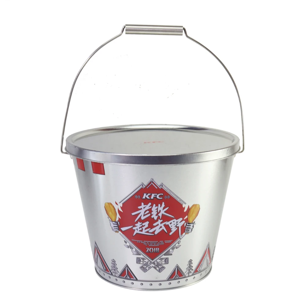 Wholesale 5 Gallon Round Galvanized Metal Tin Ice  Bucket with lId