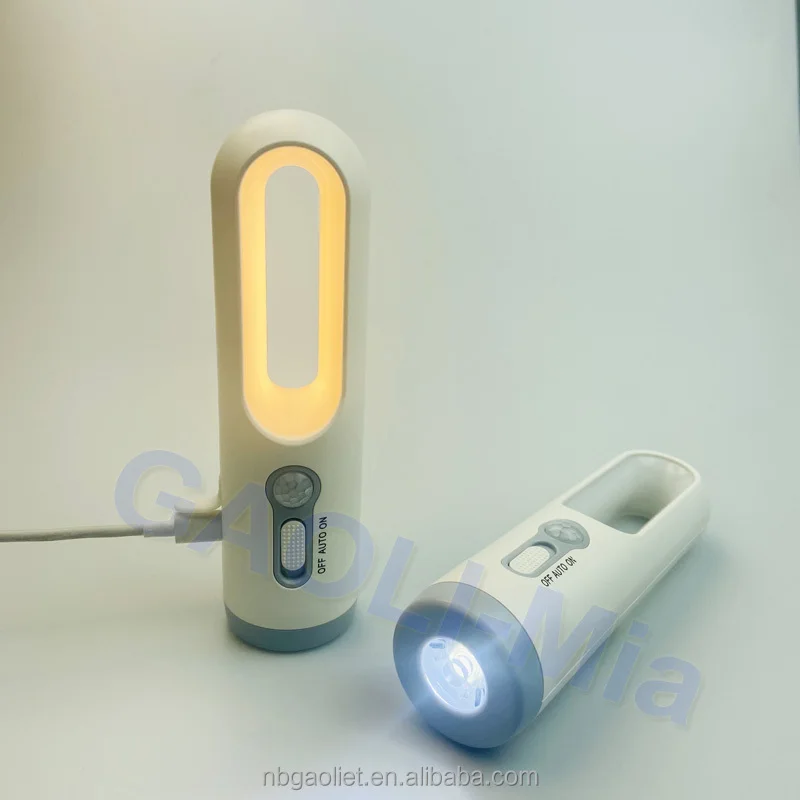 Motion Sensor LED Night Portable Rechargeable Emergency table  Light 3 in 1 Flashlight Outages and Hurricanes  Survival Kits