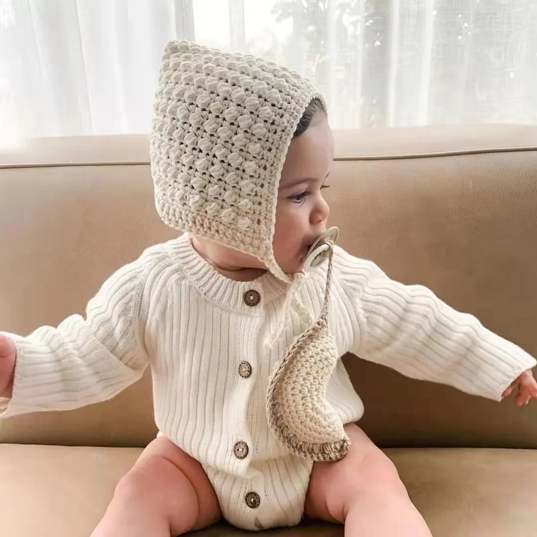 2022 spring and autumn baby long sleeve knitted romper baby rompers