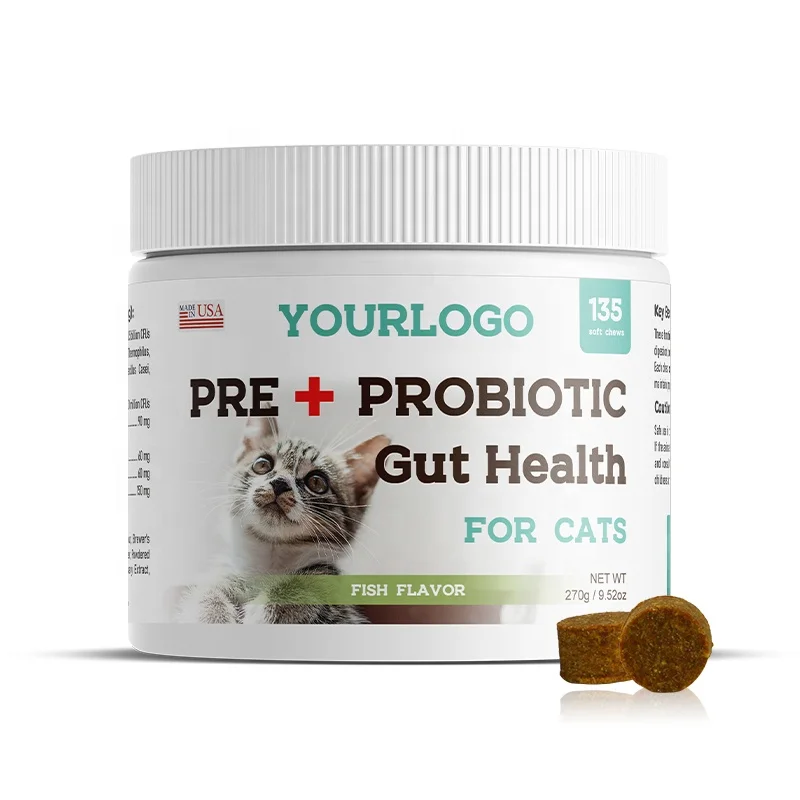 Gas Relief Bad Breath Diarrhea Constipation & Digestive Support Digestive Enzymes Cat Prebiotic Probiotics Supplement