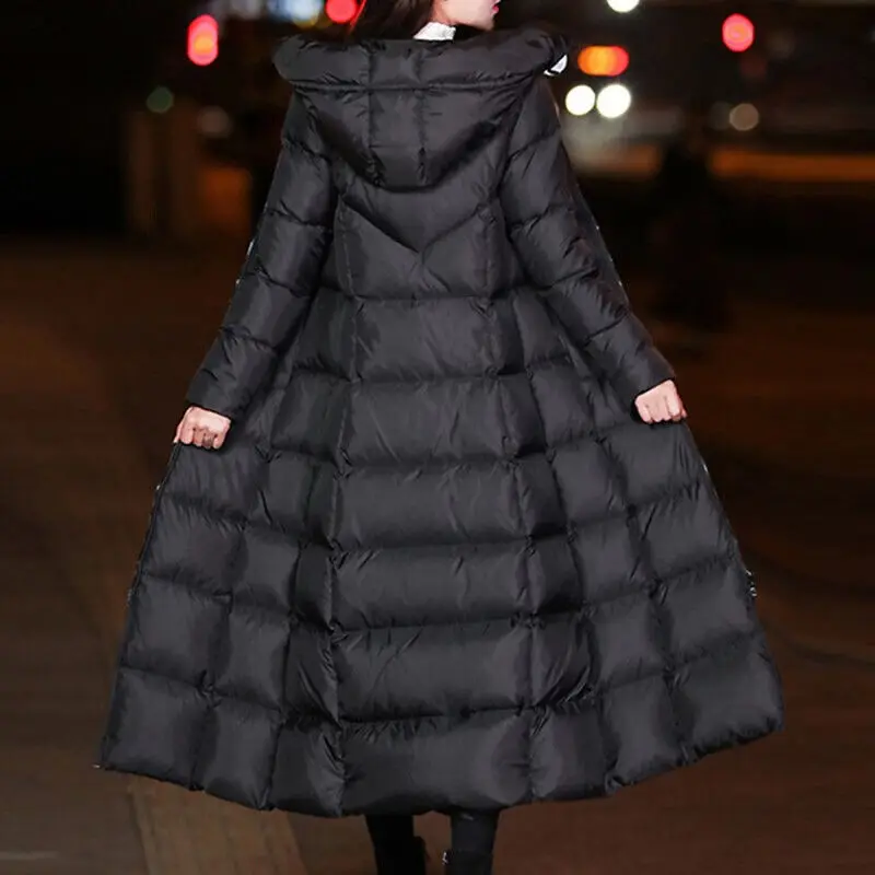 Long Winter Coat For Colder Women Jacket Cotton Padded Warm Thicken Ladies Coats Parka Womens Jackets