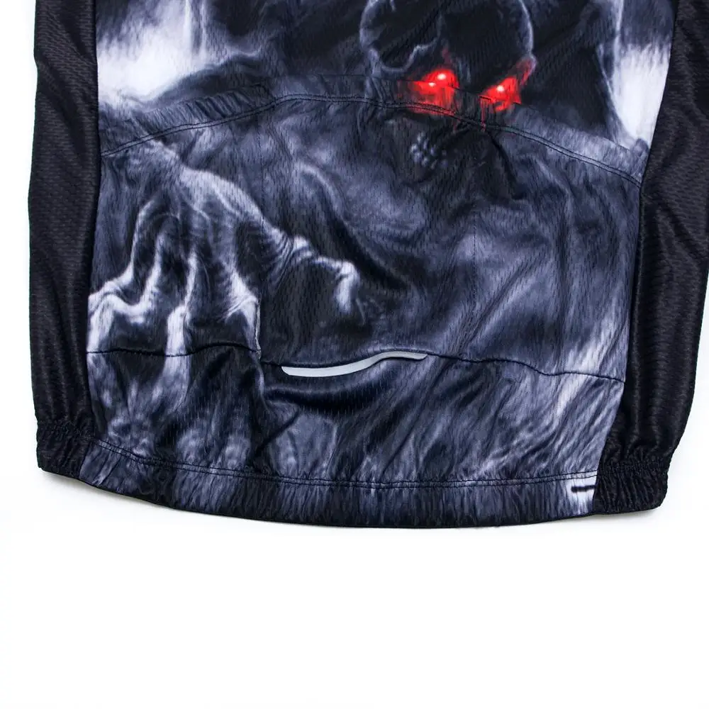 3D Skull Riding Cycling Jersey Men Mountain Bike Jersey mtb Bicycle Wear Maillot Ciclismo Summer Anti-sweat Cycling Shirt