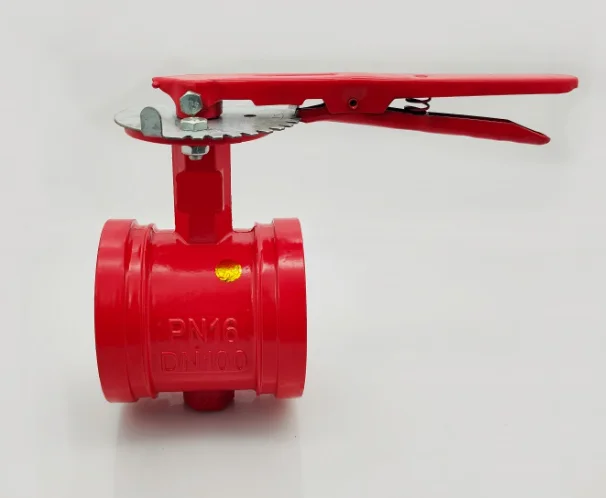 Wholesale Lever Worm Gear Iron 3 4 6 Grooved End Butterfly Valve