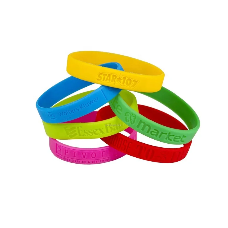 No Minimum Blank Silicone Bracelet with A Message Custom Rubber Silicone Wristband