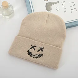 Wholesale Embroidered Knitted Hat Personality INS Student Winter Ear Protection Warm Hats