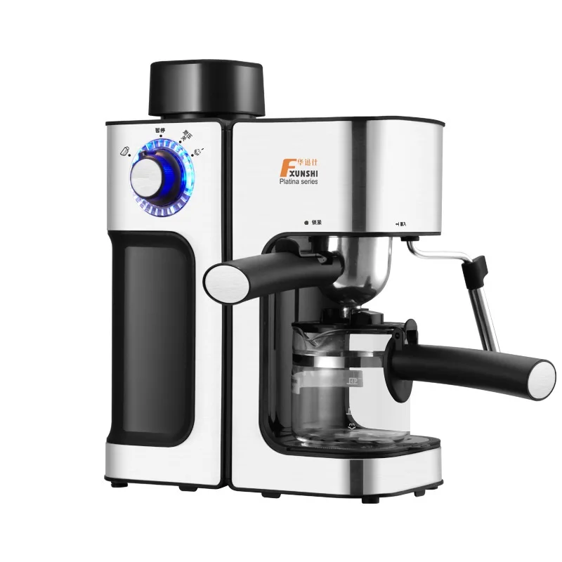 Automatic Espresso Milk Bubble Coffee Maker Steam Pump Type Small Household Machine Latte Art Cappuccino Mocha Green Tea 240ML