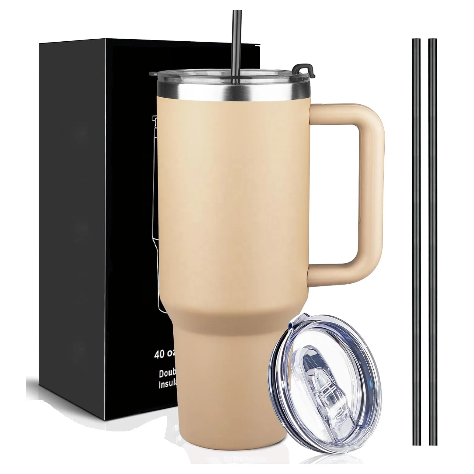 40 Oz tumbler custom logo cup metal vacuum stainless steel travel mug 40oz 30oz tumbler with handle mug with lid and straw