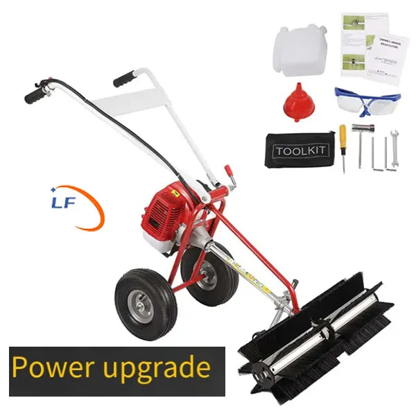 Trolley Gasoline 4 Stroke Hand Push Grass Cutter Machine Brush Cutter With Wheels Lawn Mower