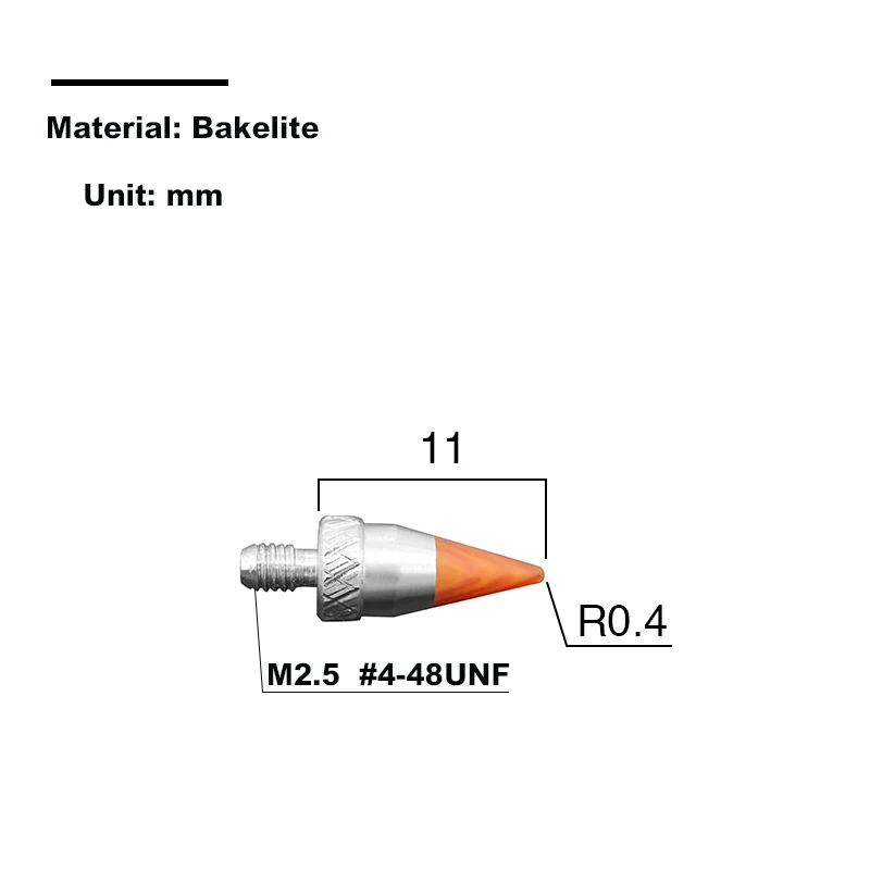 Non standard custom depth gauge altimeter dial gauge M2.5 30degrees 60 degrees 90 degrees Conical probe