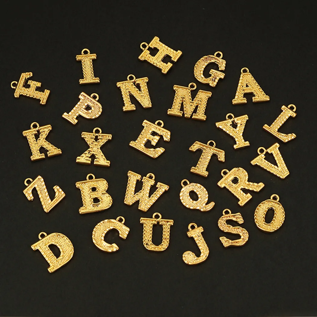 wholesale 18k gold plated 26 initial letters pendant necklace for women