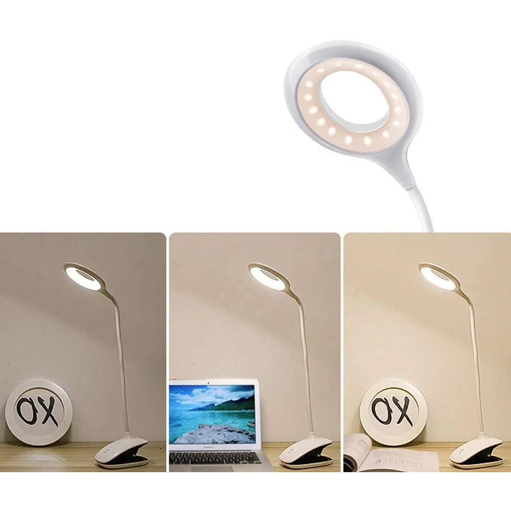 Swing Arm Lamps Metal Clip Table Lamp Dimmable Bedroom Reading Usb Desk light For Study LED reading lamp