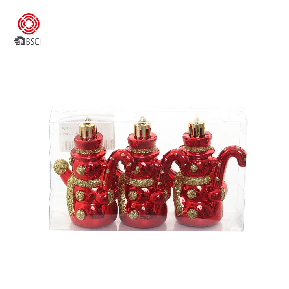 Hot Sale Classical Plastic Christmas Santa Sanowman Christmas Tree Ornaments Christmas Decoration