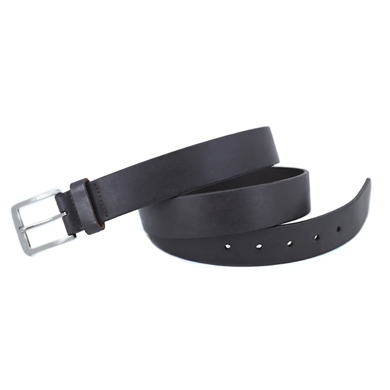 Vintage style pin buckle cow genuine leather belts high quality men real leather belt