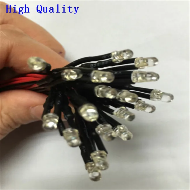 110 В 220 ИК УФ кабель Предварительно проводной светодиод желтый прозрачный 24 в 1 8 мм