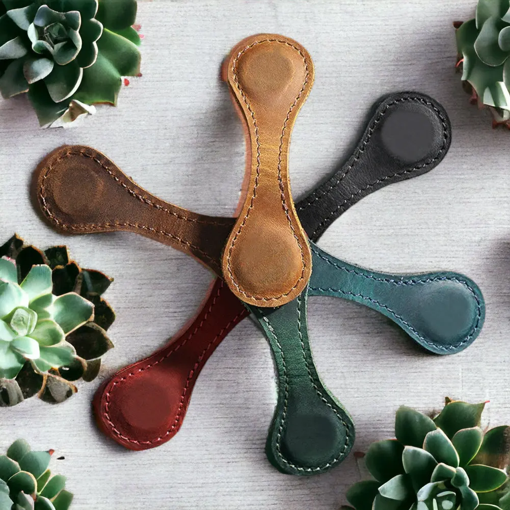 Custom Leather Magnetic Bookmark Personalized Handmade Leather Bookmark Reader Gift Gift for Him for Her