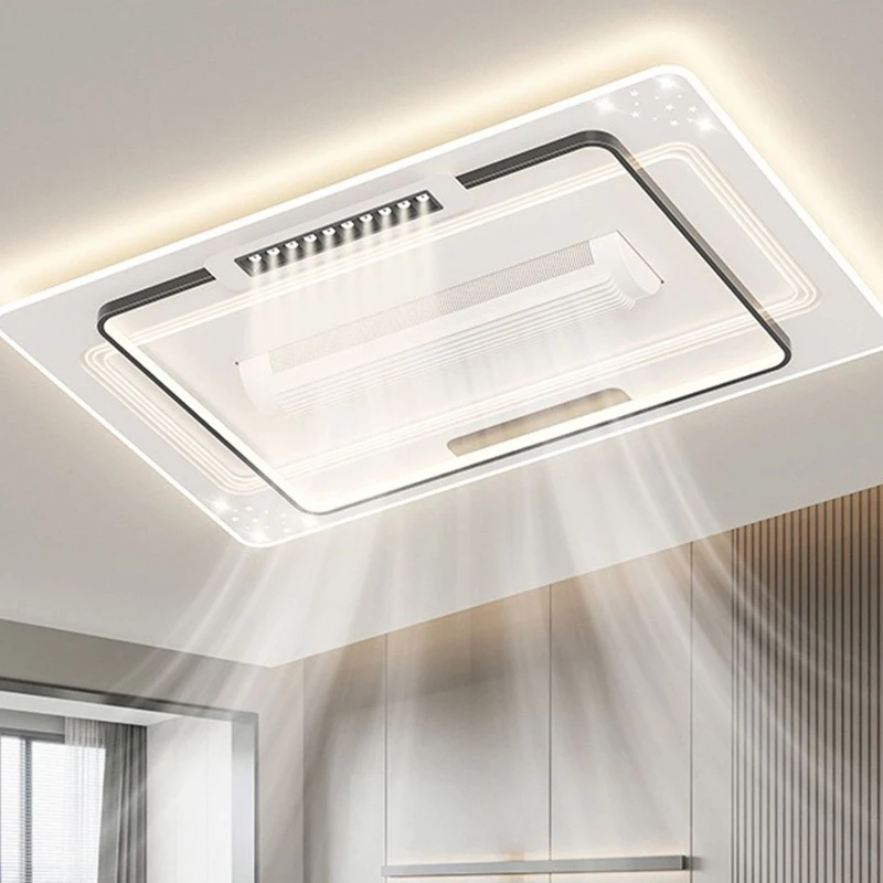 The fourth generation of large wind bladeless fan light modern simple living room bedroom quiet ceiling fan light