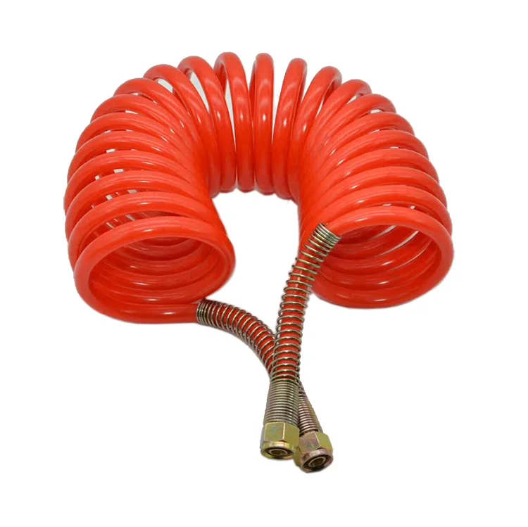 12x9 15m pneumatic spring pa air hose pneumatic tube air brake hose high pressure pe flexible spiral trailer air brake coil hose