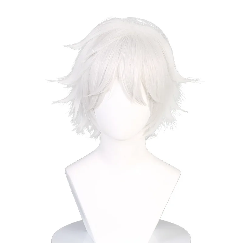 Wholesale 30cm Silver White Hypnosis Mic Aohitsugi Samatoki Wig Cosplay Synthetic Anime Heat Resistant Hair Wigs