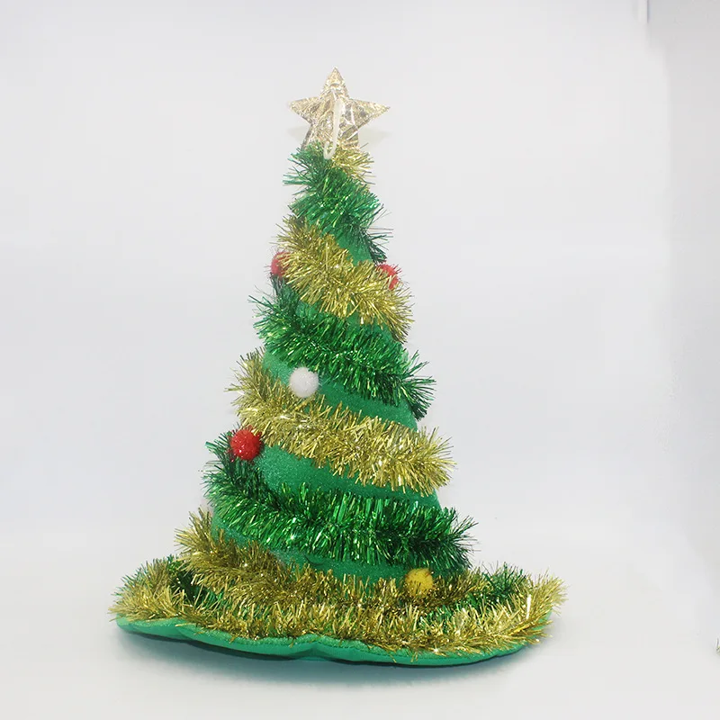 Christmas Tree Hat On Headband Christmas Xmas Party Santa Fancy Dress Costume Hat Holiday Decorations Headgear