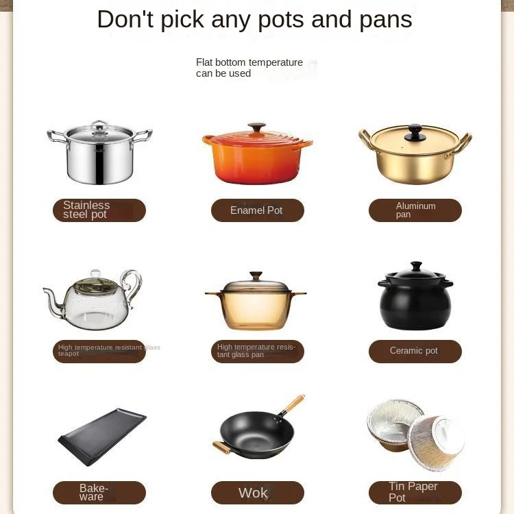 OEM Hot Sale 2200W Ceramic Induction Cooker Electric Cooktop Infrared Technology Stainless Steel 3500W Aluminum Knob Kitchen Use