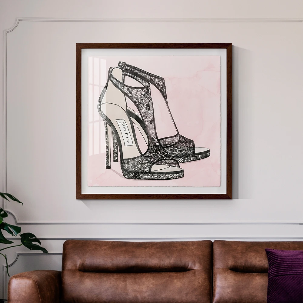 Custom wall framed fashion luxury pictures for women room wall art