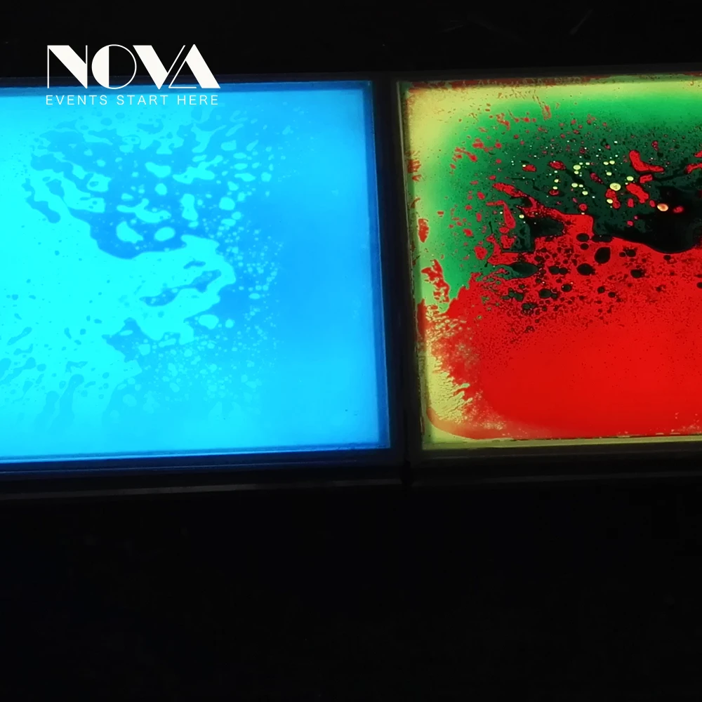 liquid Flowing colorful Interactive led dance floor for wedding/fashion show