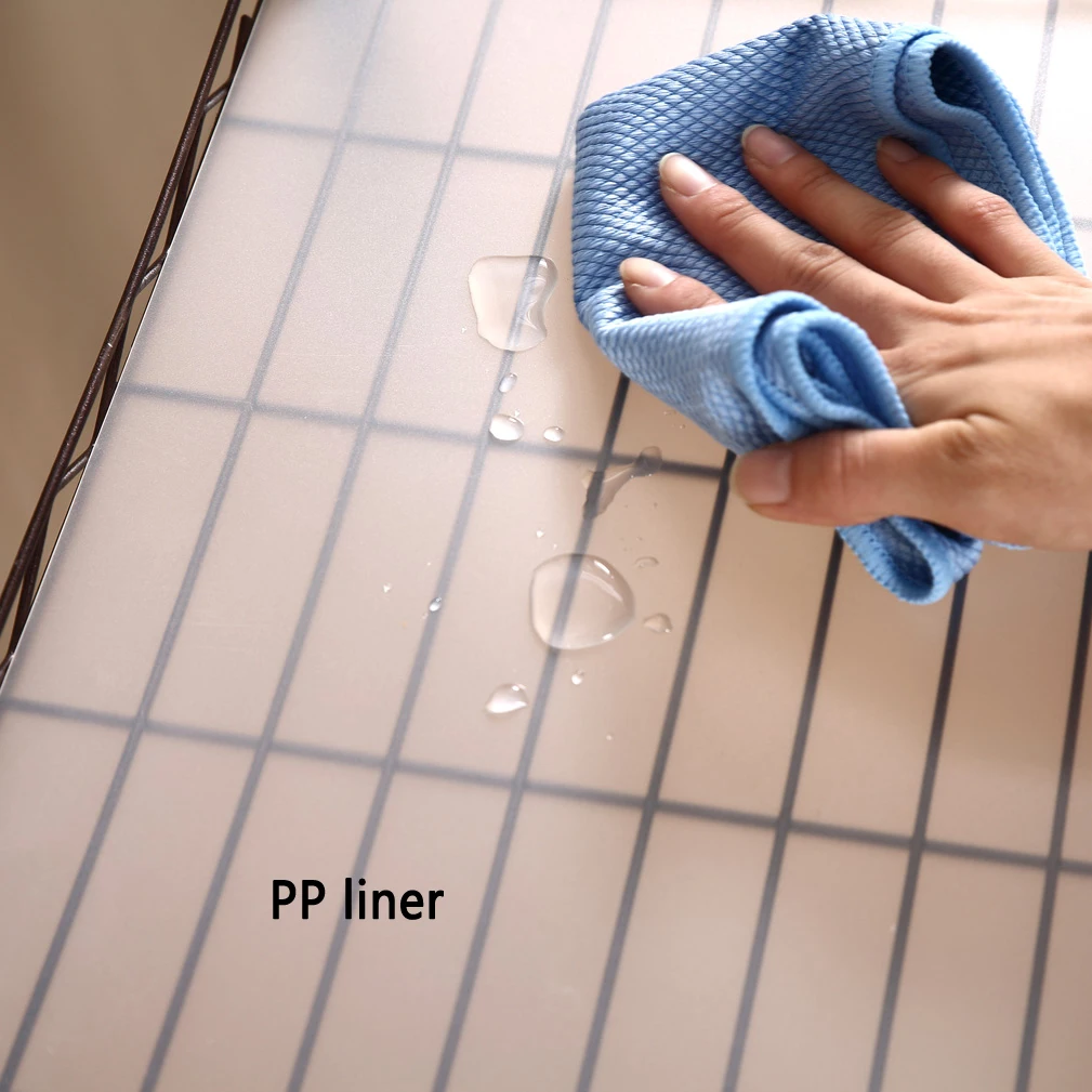 4-Shelf Adjustable, Heavy Duty Storage Shelving Unit with Castors, Steel Organizer Wire Rack