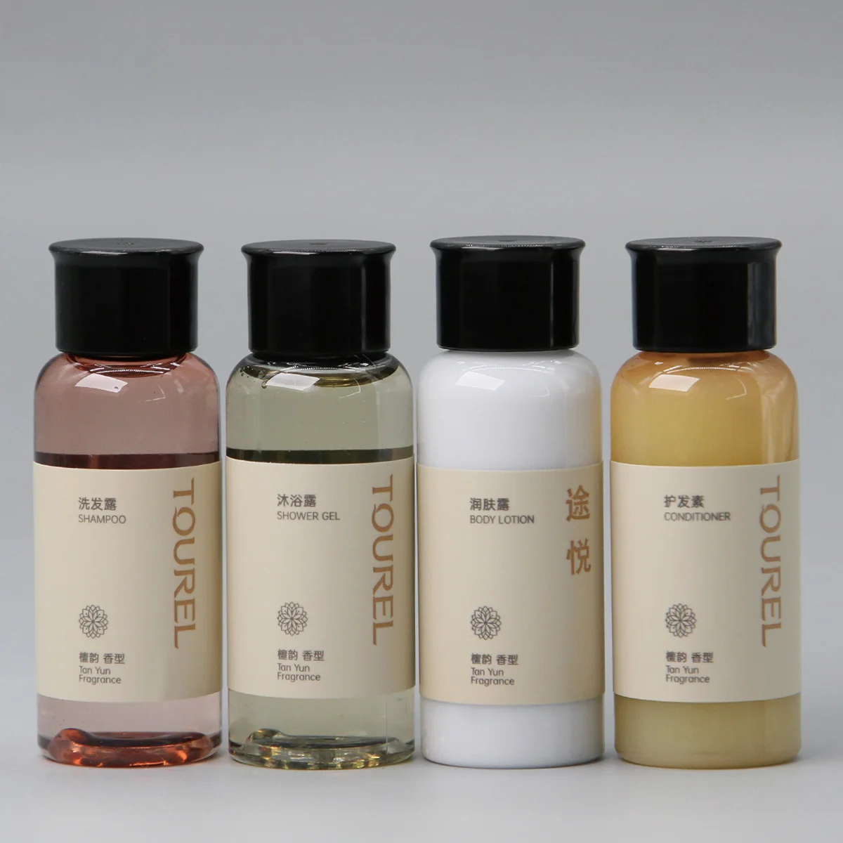 Best deign soap and color toiletry amenities set shampoo and conditioner maker