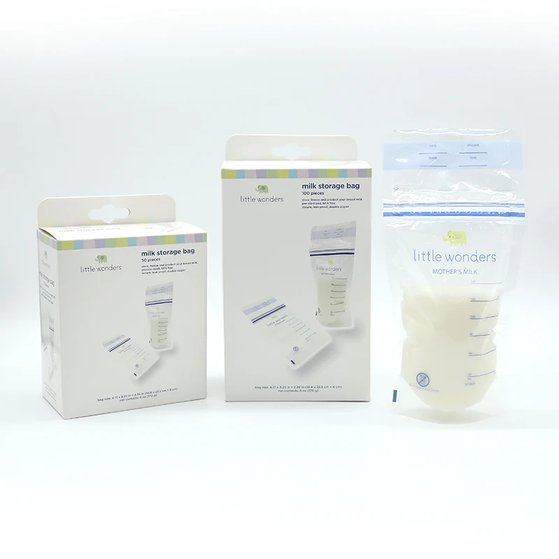 Bpa free breast milk storage bags for storing freezing breastmilk