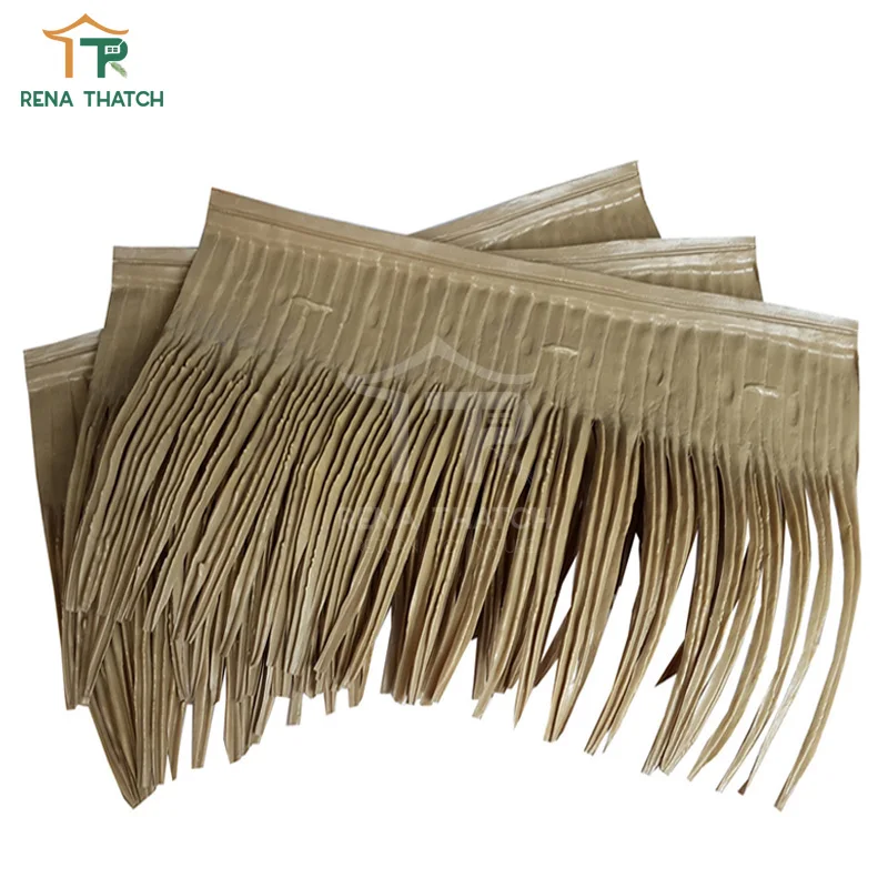 Enduring Anti-aging Cheap plastic thatch fiber palm leaf thatch roof gazebo for resort