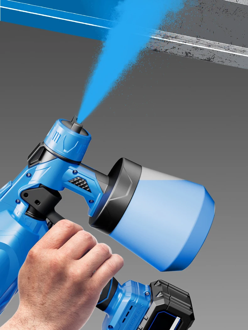 Hot Selling Electric High Pressure Powered Paint Spray Gun Lithium 800ML Household Small Latex Paint Spraying Gun