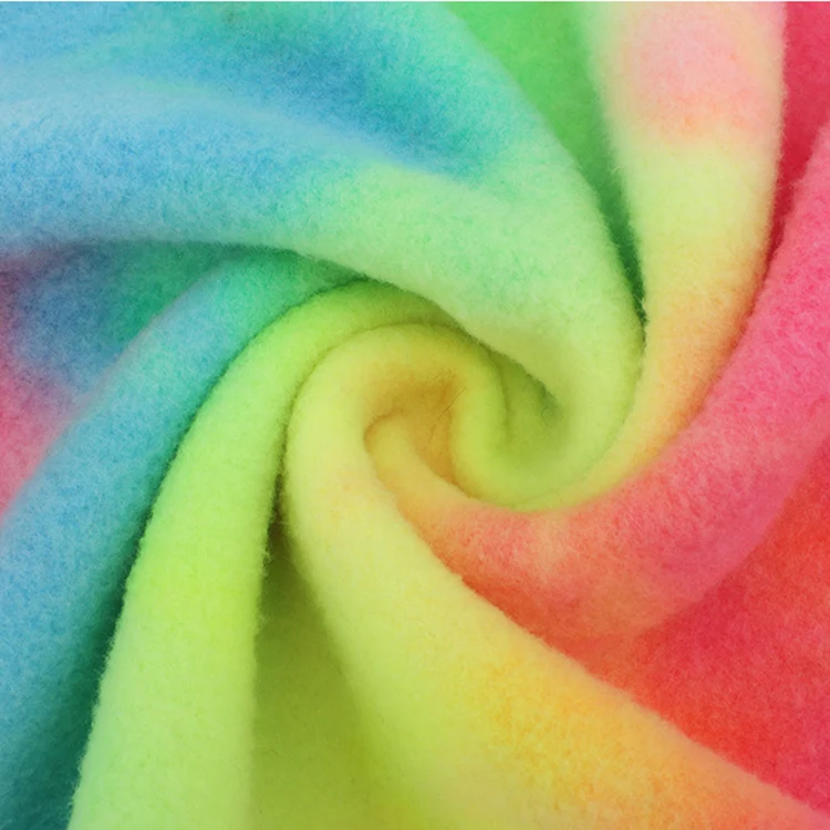 Kingcason популярный дизайн на заказ цветная трикотажная 100% полиэфирная флисовая ткань для домашнего текстиля или одеяла