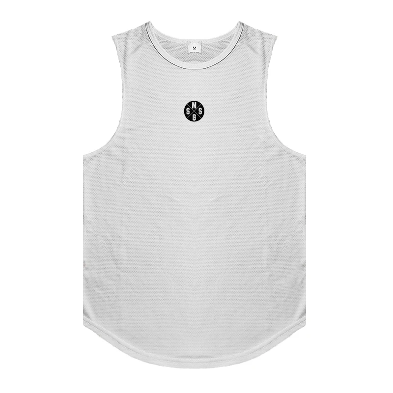 New Brand Summer Running Vest Gym Clothing Mesh Bodybuilding Stringer Tank Top Men Fitness Sleeveless Shirt Quick Dry Singlets