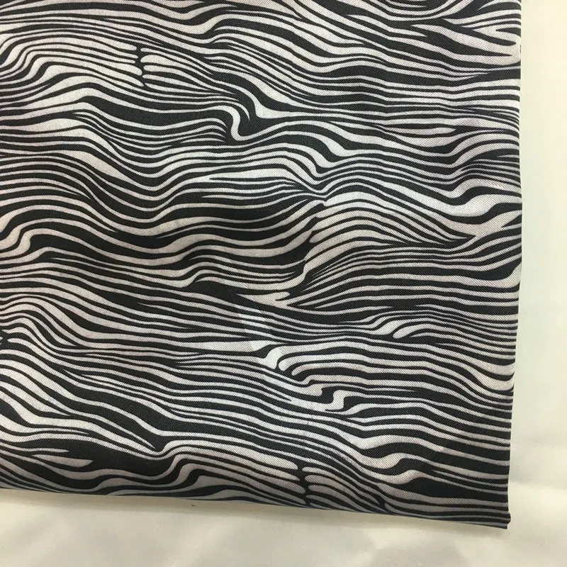 Zebra Design Print 100% Silk Satin Fabric