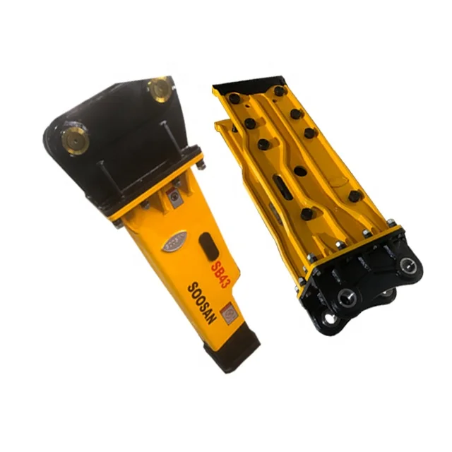 2022 Hot selling Chinese factory SOOSAN breaking hammer excavator SB81 vertical hydraulic hammer with chisel SB43 mute
