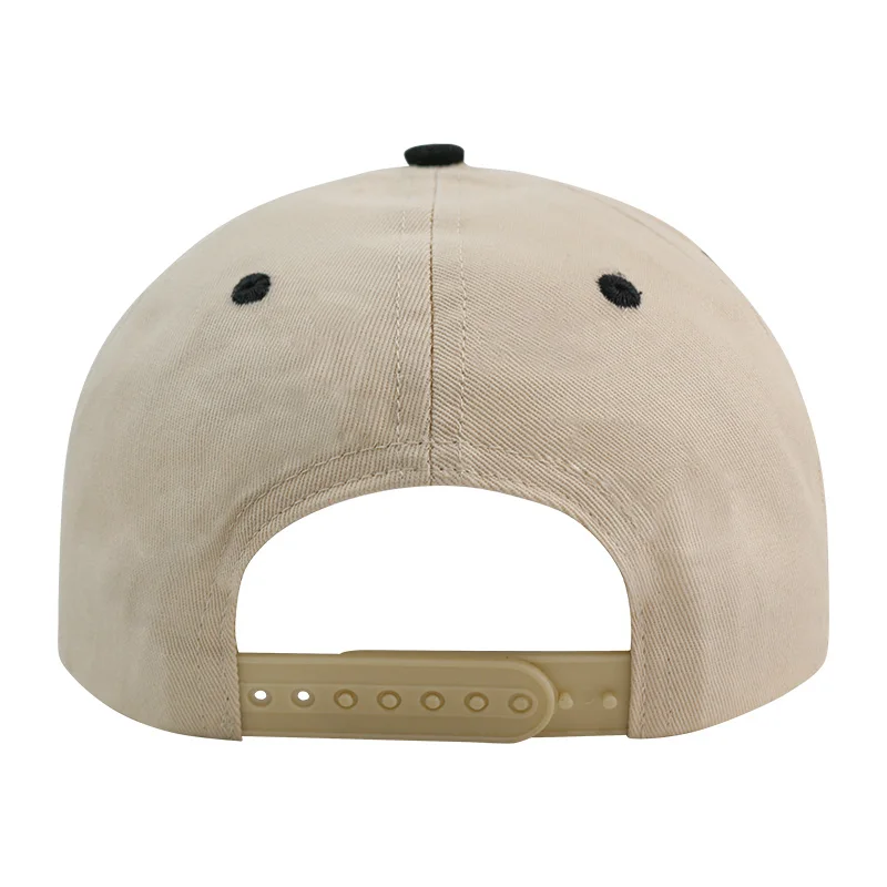 HBA54  Unisex Adjustable Custom Cotton 2 Tone Color 5 Panel K A Frame Custom 3D Embroidery Logo Baseball Caps Hat