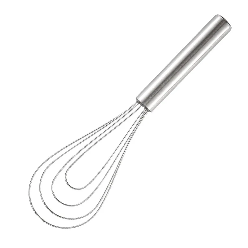 Baking Flat Roux Whisk, 10.75-Inches, Stainless Steel Creative stainless steel simple beater for filtering egg yolk wholesale