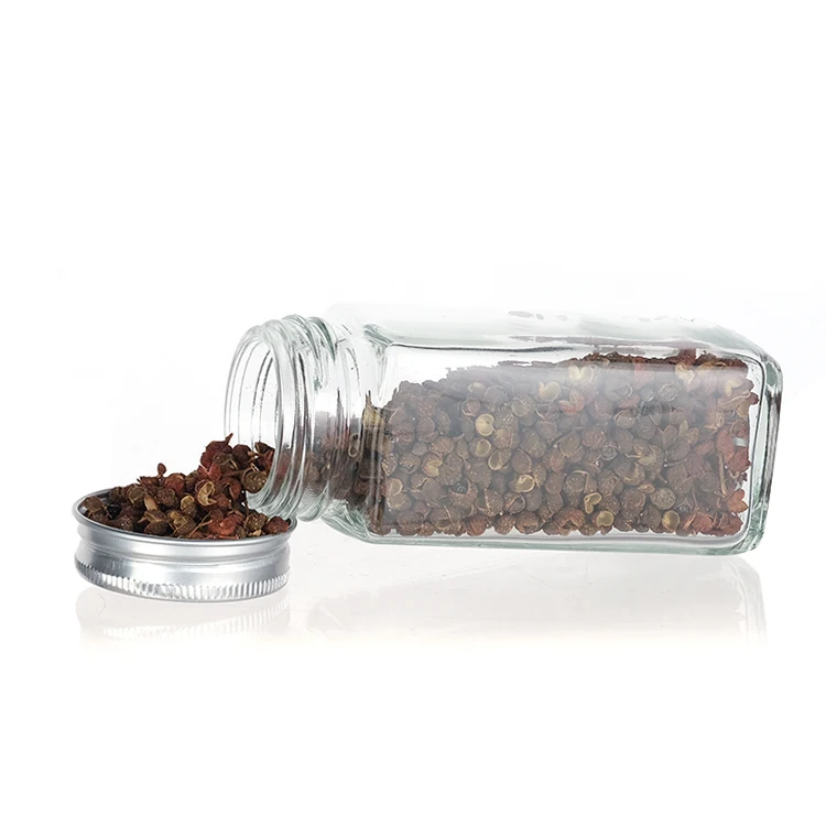 Wholesale 120ml Small Glass Bottle Silver Screw Cap Empty Jar Container Mini Spice Storage Jars Containers