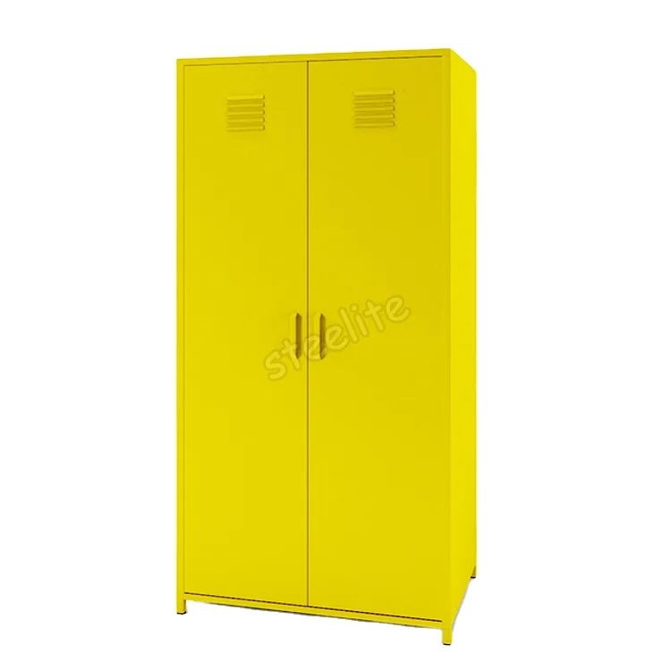 Недорогая домашняя спальня 2 двери туалетный шкаф для хранения одежды производство различных цветовых сталь almirah по низкой