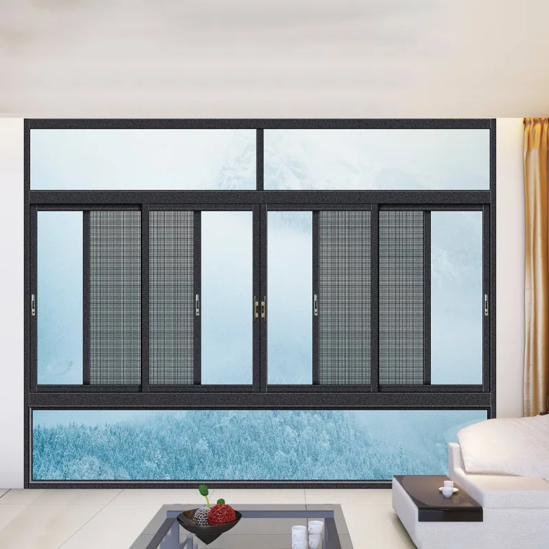 Customized Triple Glass House Windows Waterproof Sliding Window tempered glass Aluminum Windows and Doors