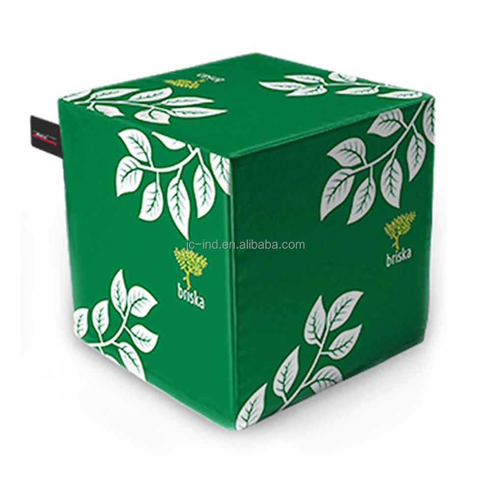 Memory Foam Leather Cube Ottoman PU Cubes